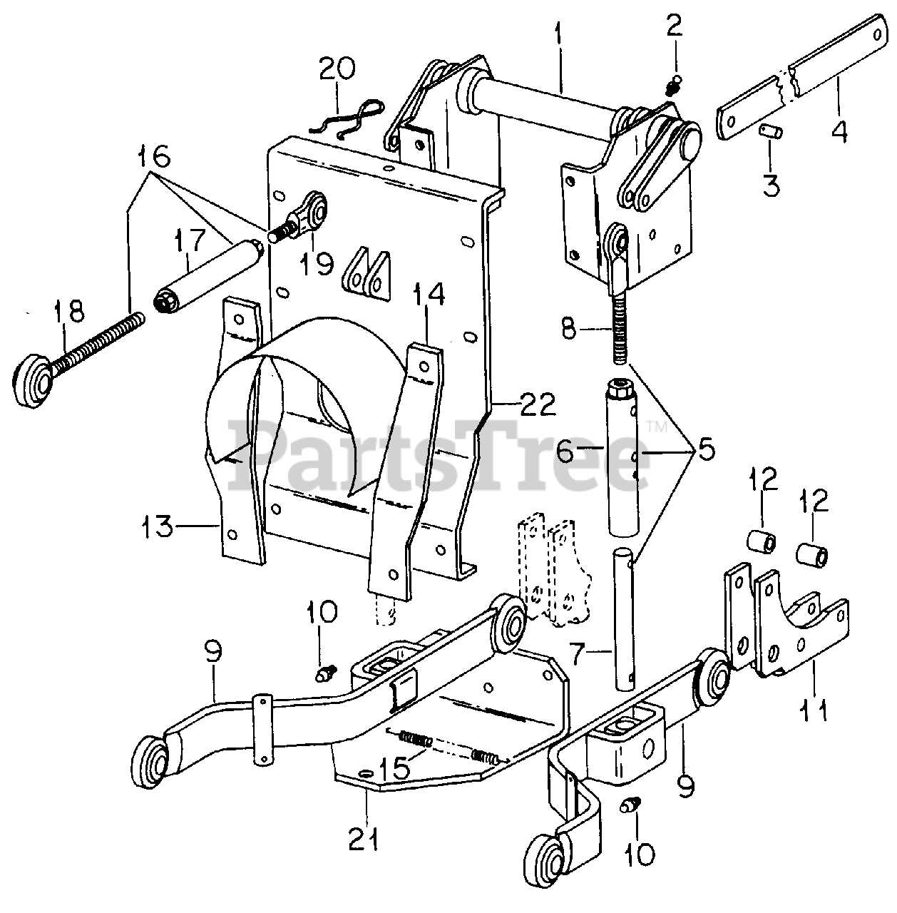 three point hitch parts diagram