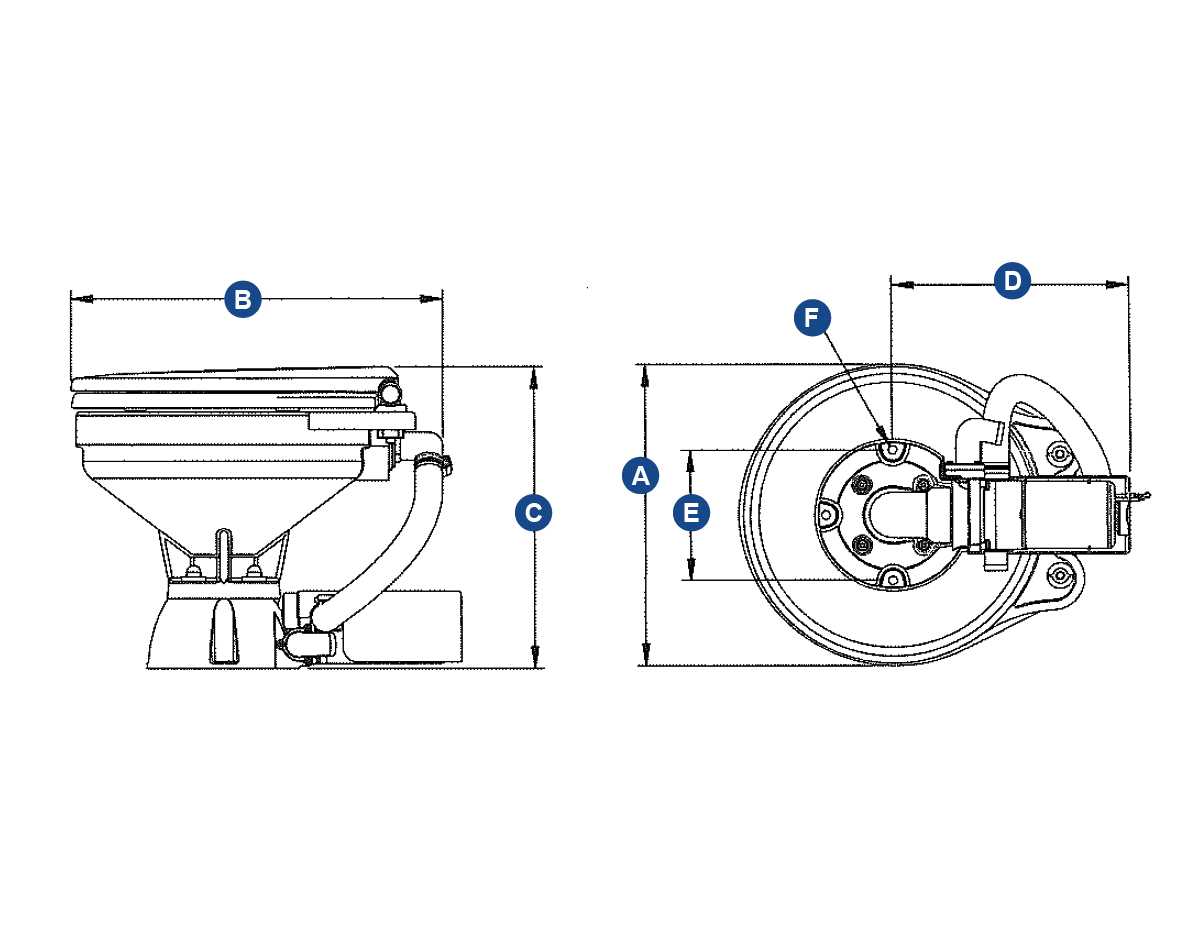 tmc electric toilet parts diagram