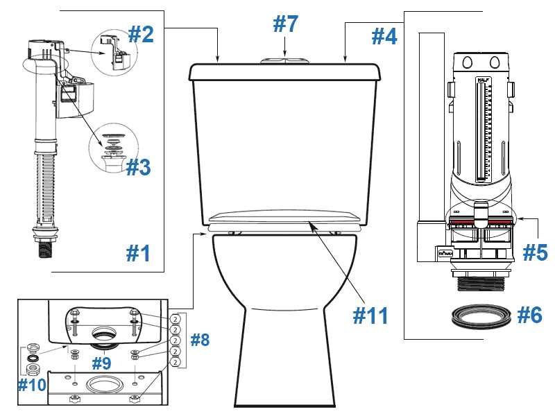 toilet flush parts diagram