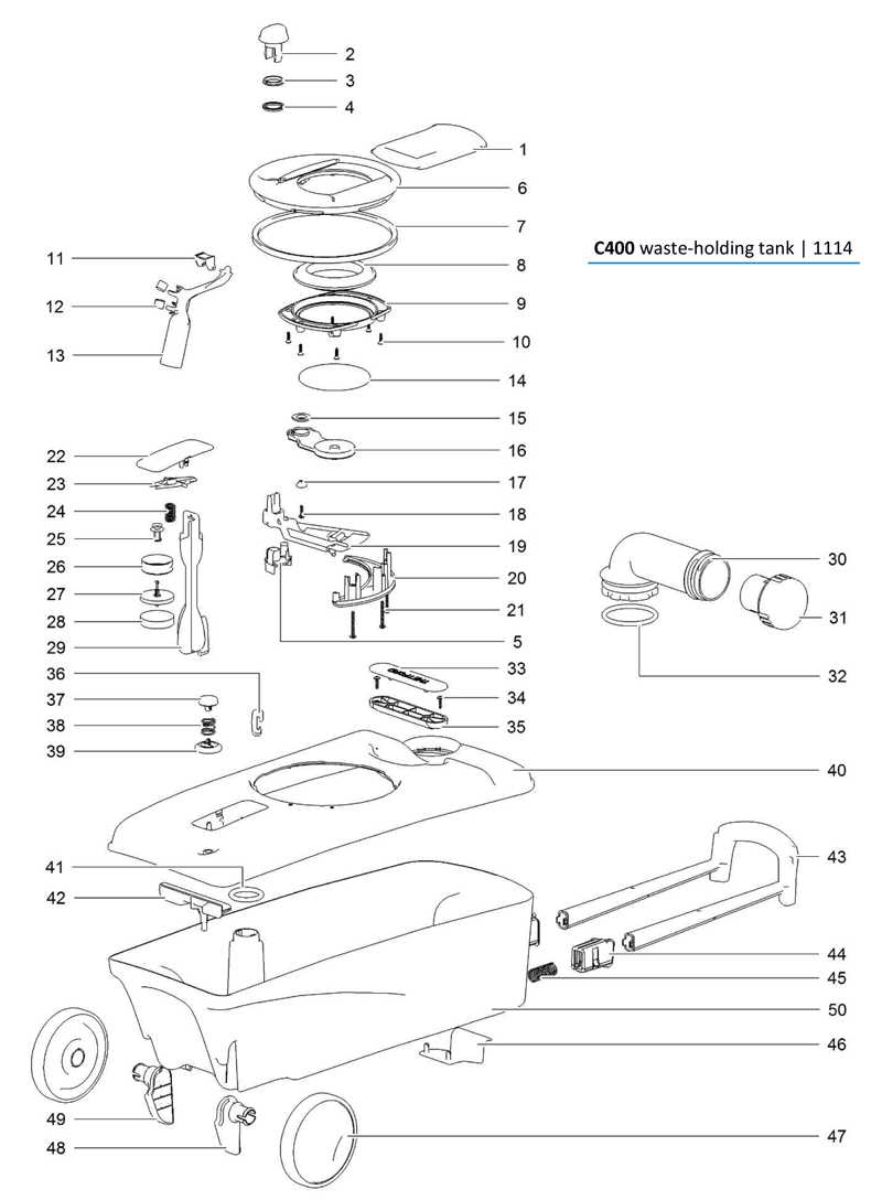 toilet parts diagram in tank