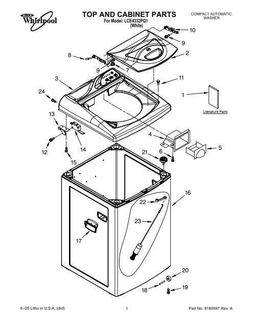 top load washing machine parts diagram