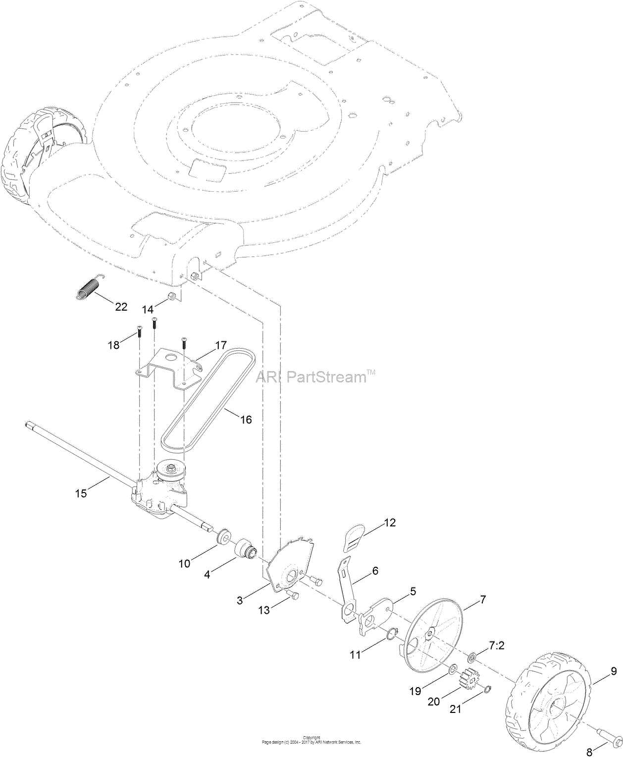 toro 22 recycler parts diagram