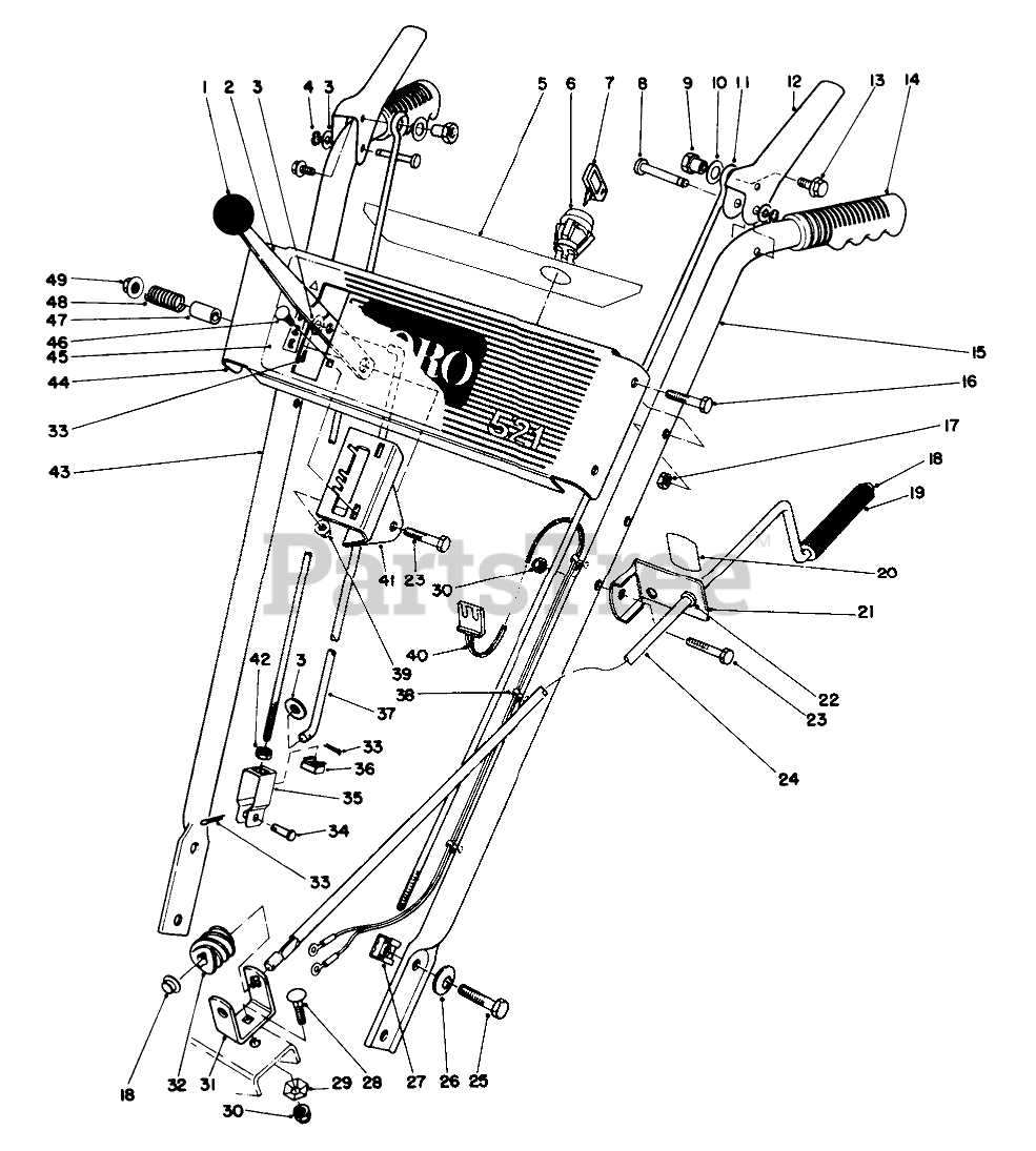 toro 521 parts diagram