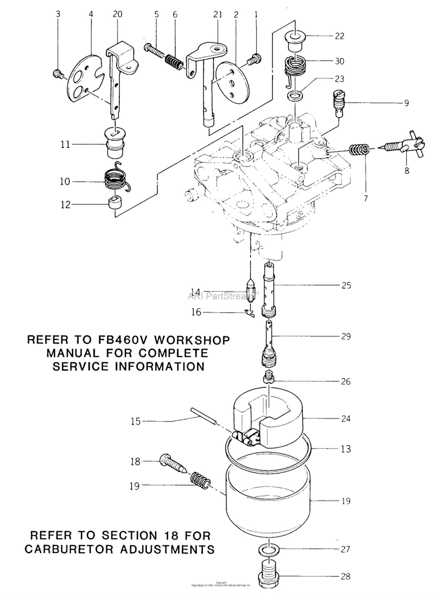 toro carburetor parts diagram