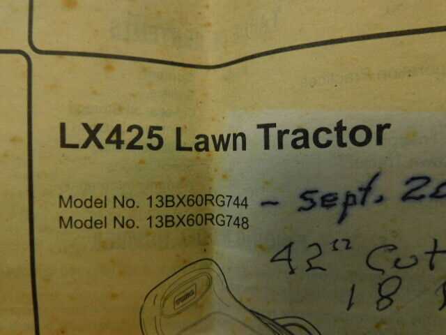 toro lx425 parts diagram