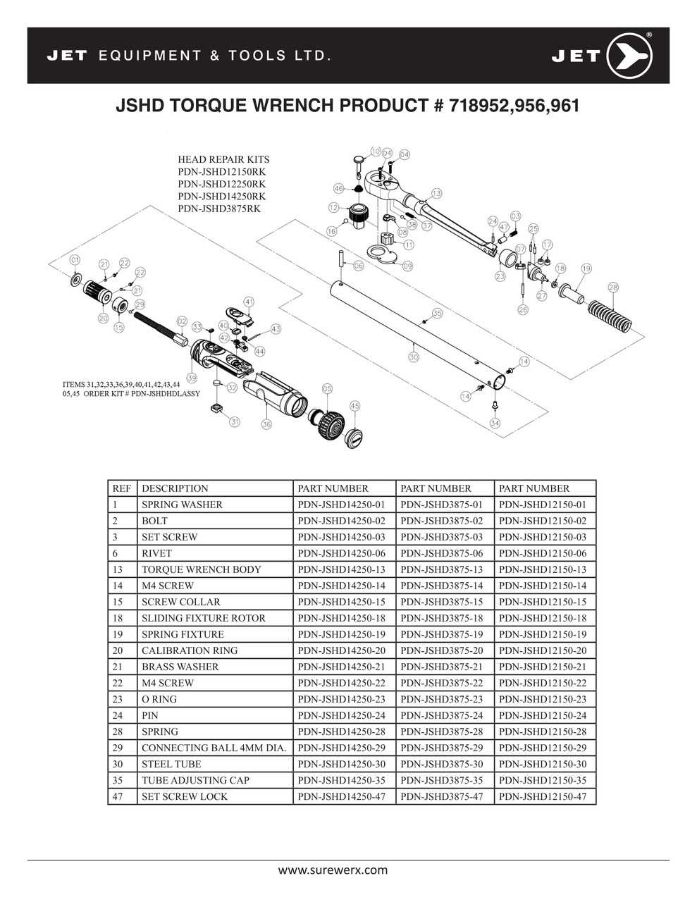 torque wrench parts diagram