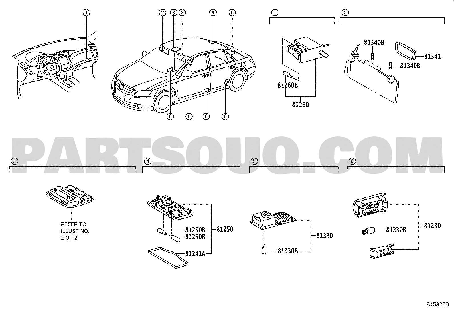 toyota avalon parts diagram