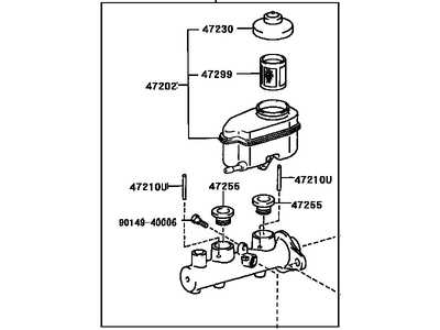 toyota brake parts diagram