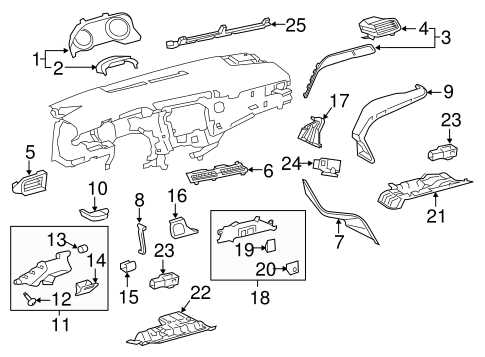 toyota camry interior parts diagram