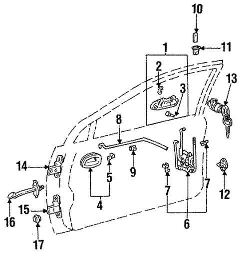 toyota door parts diagram