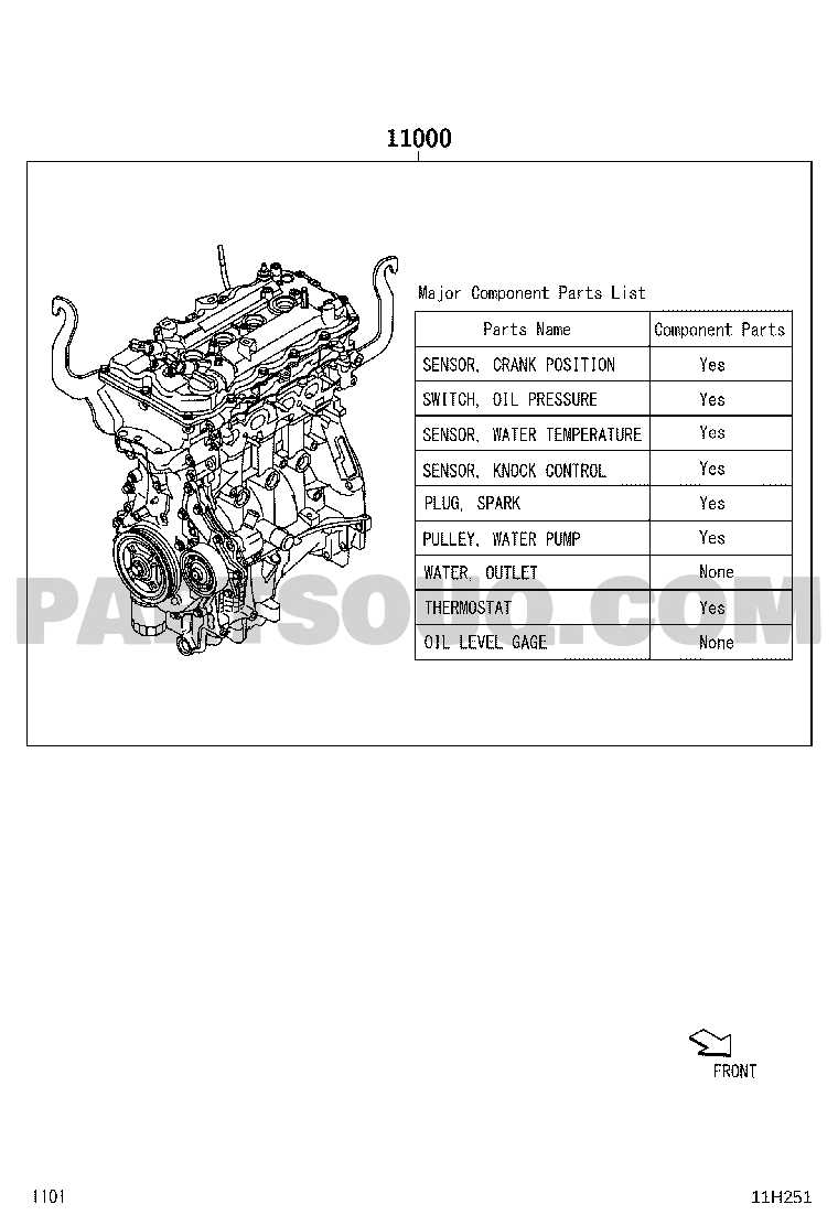 toyota engine parts diagram