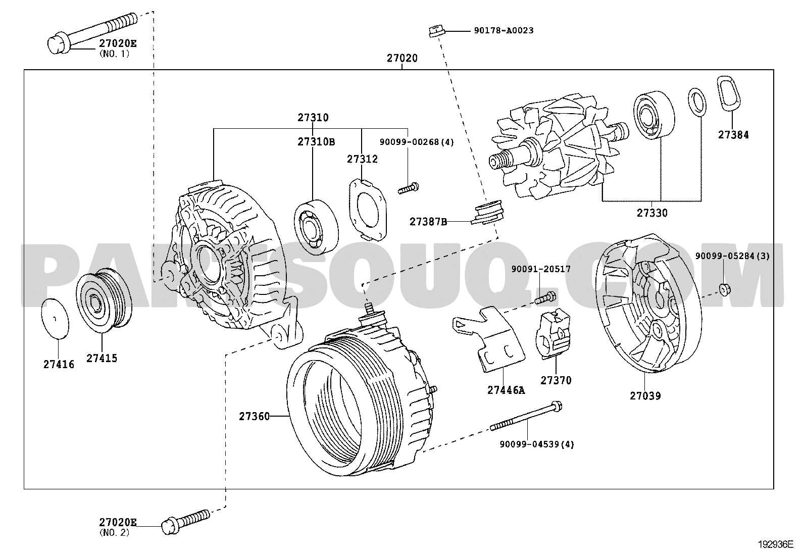 toyota matrix parts diagram