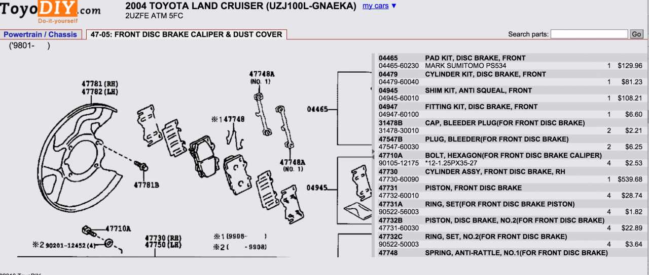 toyota parts diagrams