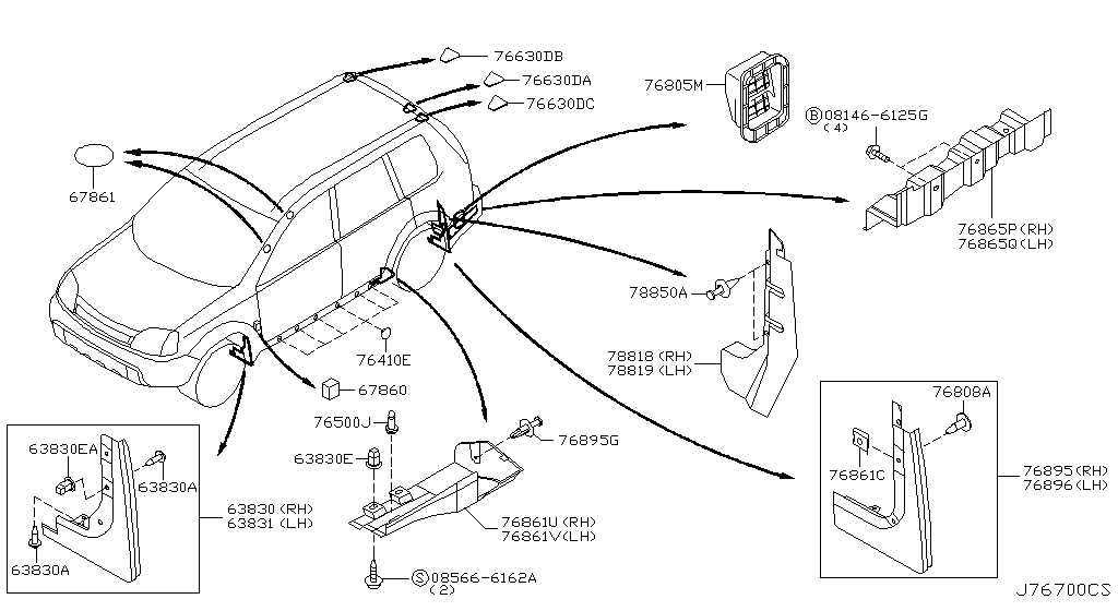 toyota sienna body parts diagram