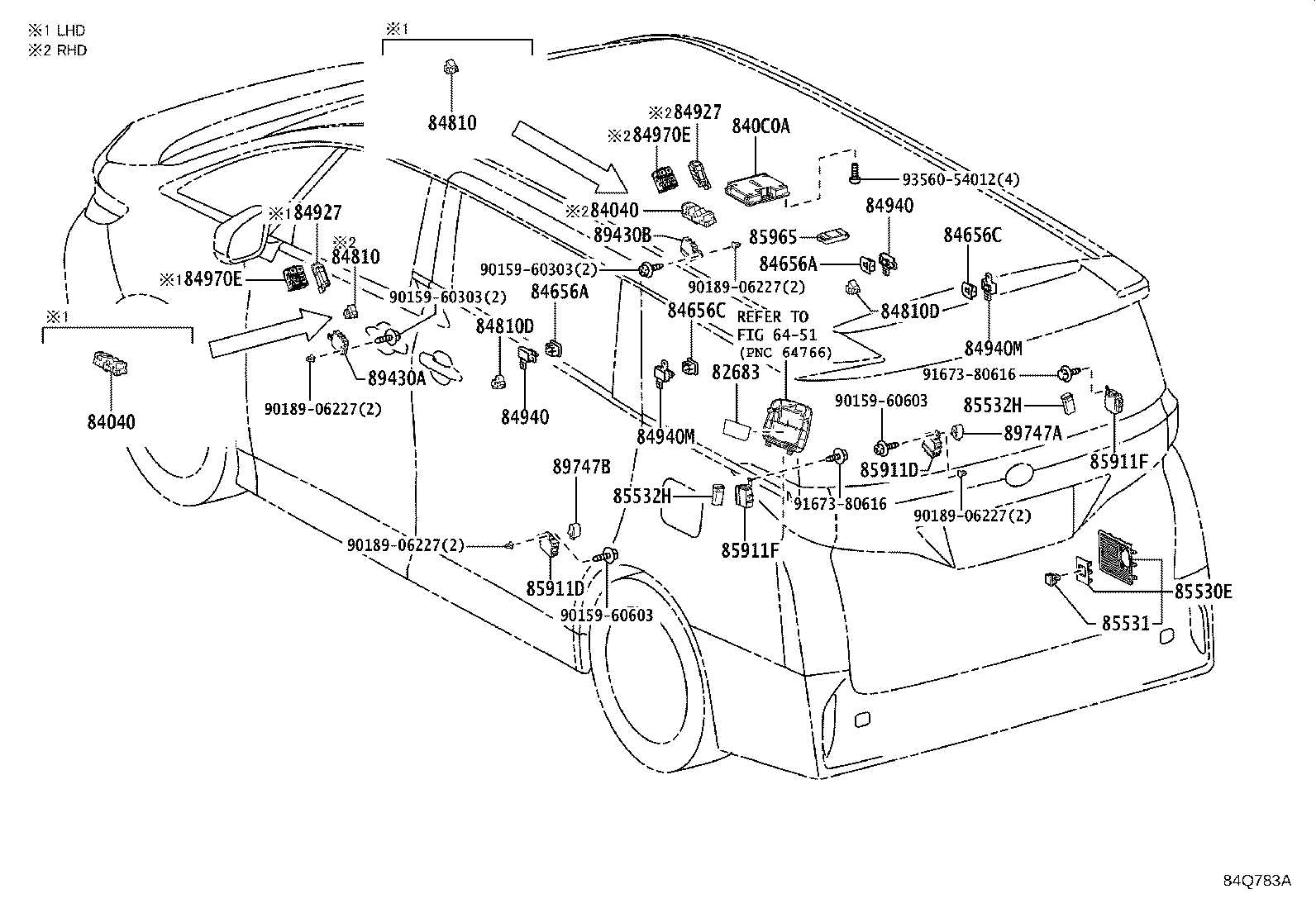 toyota sienna body parts diagram