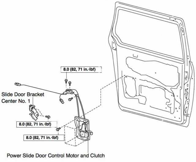 toyota sienna sliding door parts diagram