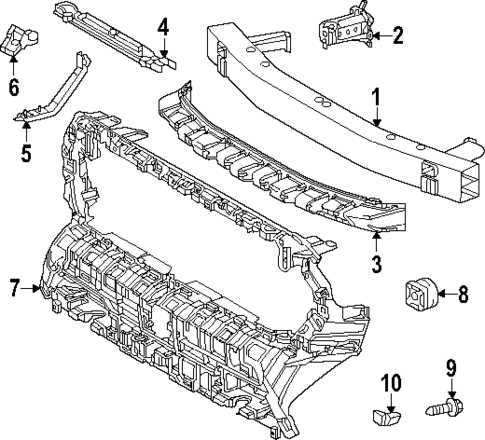 toyota tacoma front bumper parts diagram