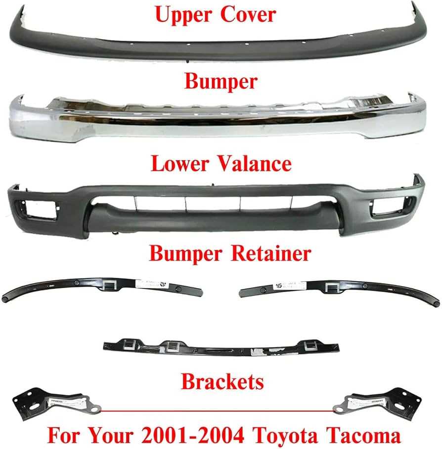 toyota tacoma front bumper parts diagram