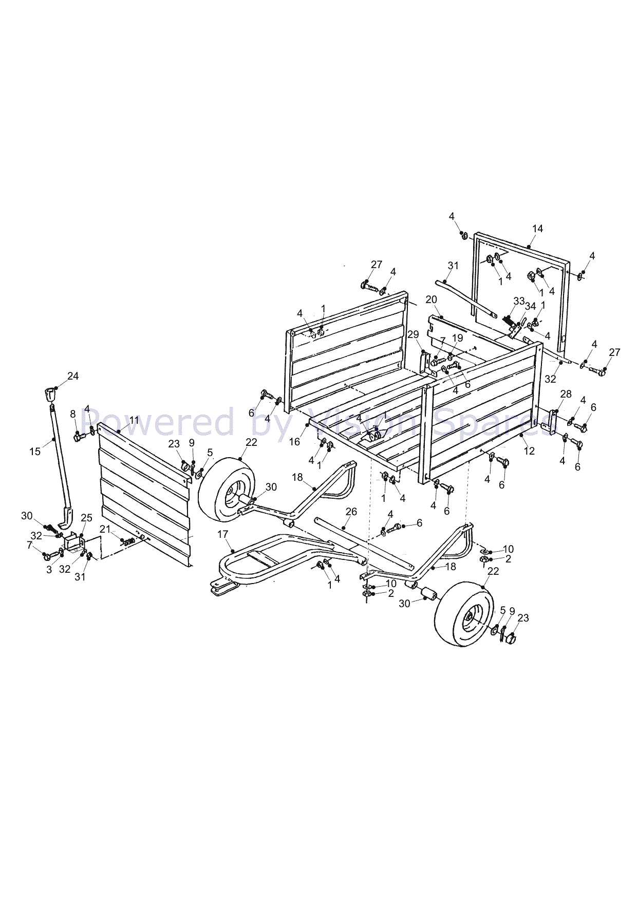 tractor trailer diagram parts