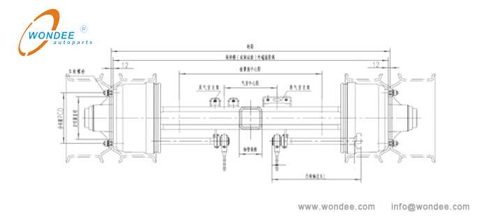 trailer axle parts diagram