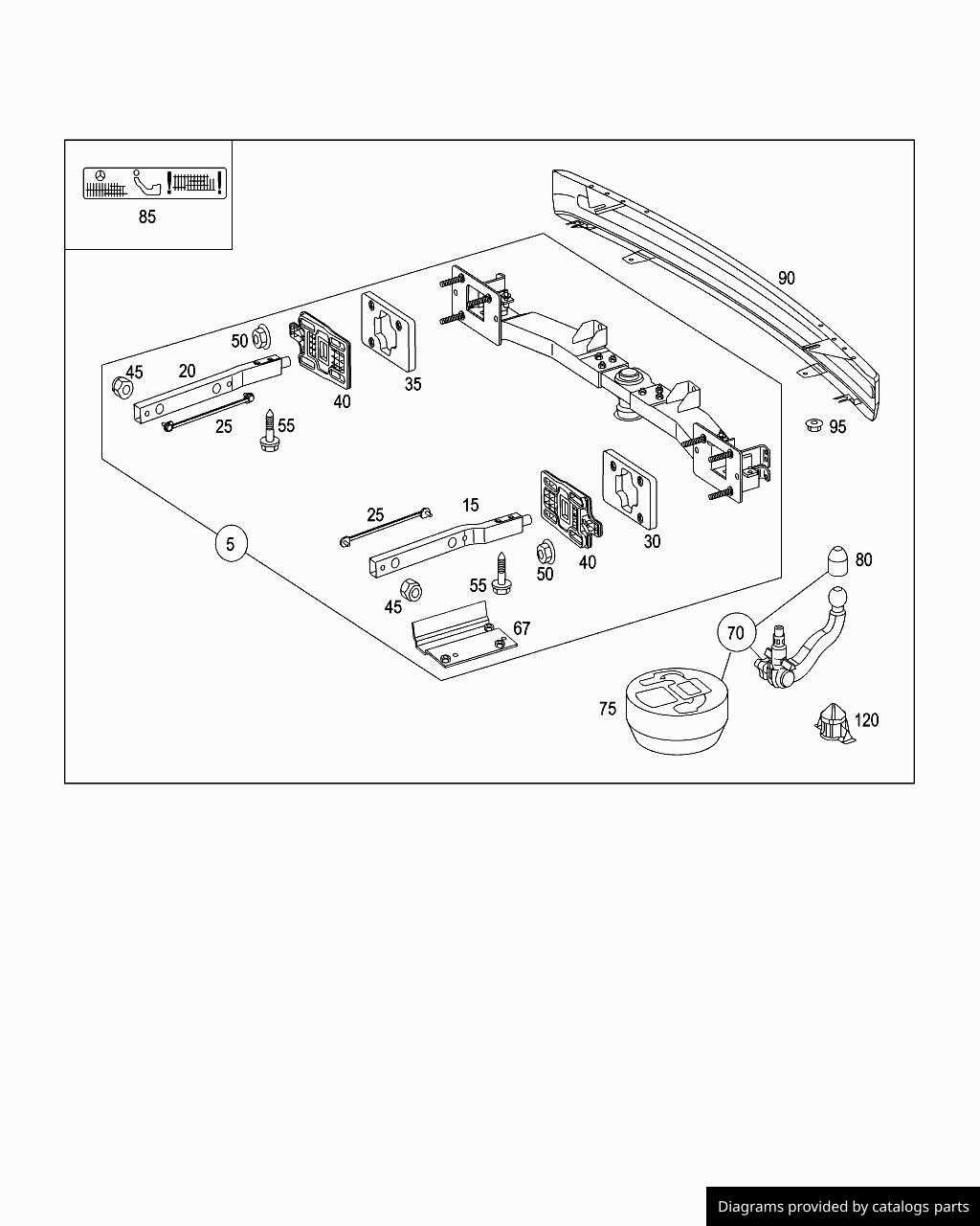 trailer coupling parts diagram