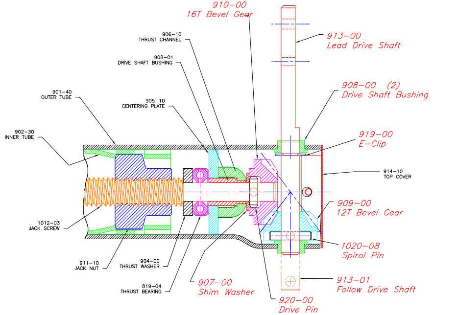 trailer landing gear parts diagram