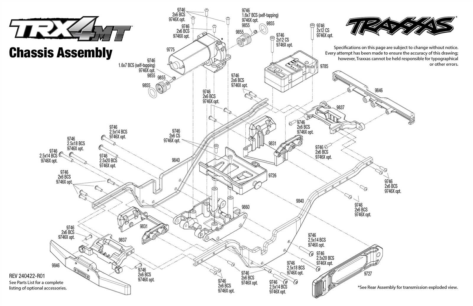 traxxas 4 tec 2.0 parts diagram