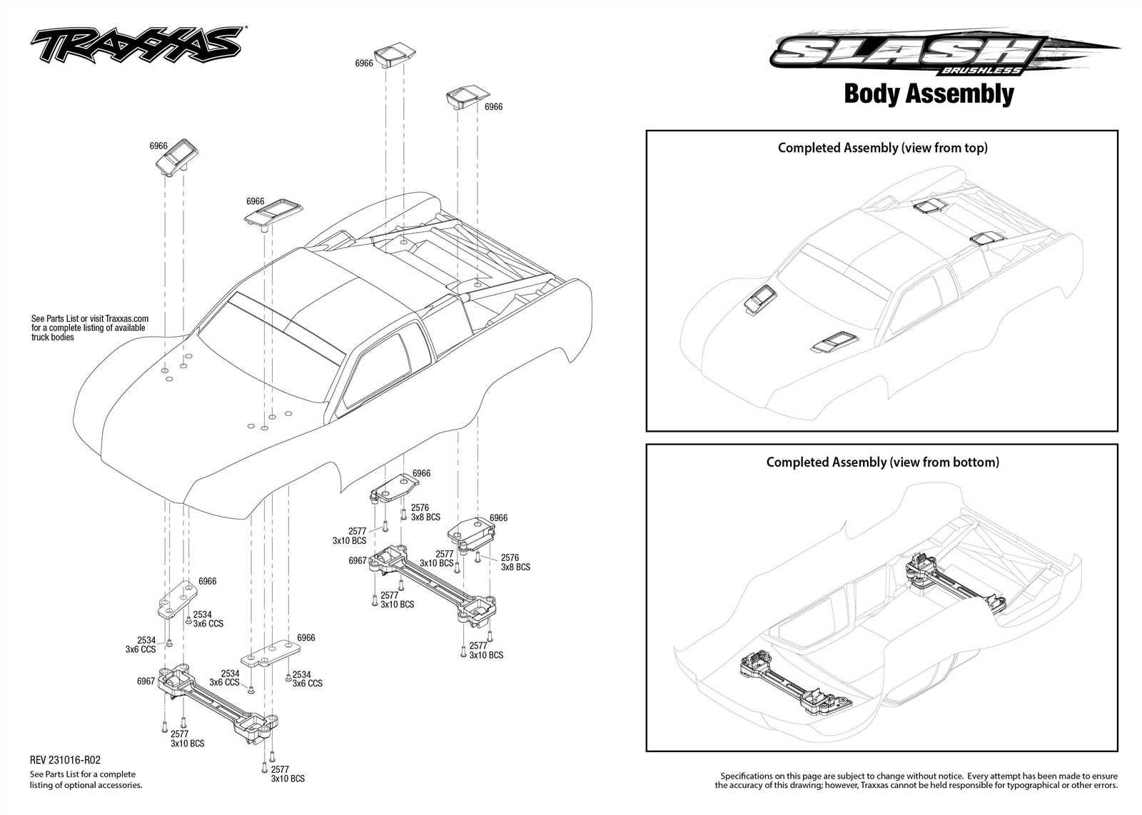 traxxas e revo 1 10 parts diagram