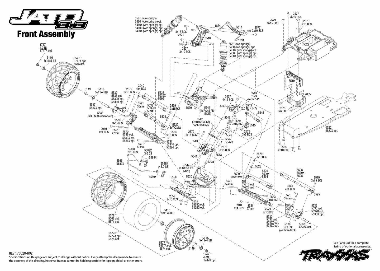 traxxas jato 3.3 parts diagram