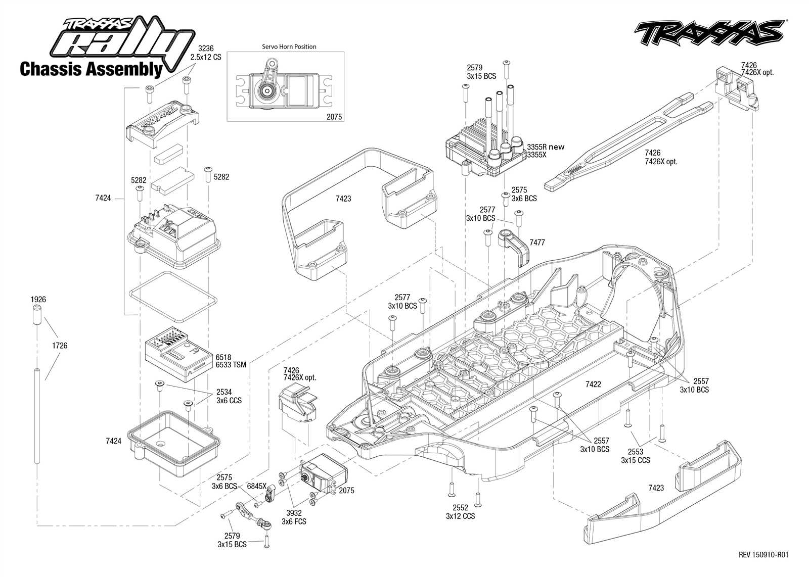 traxxas rally parts diagram