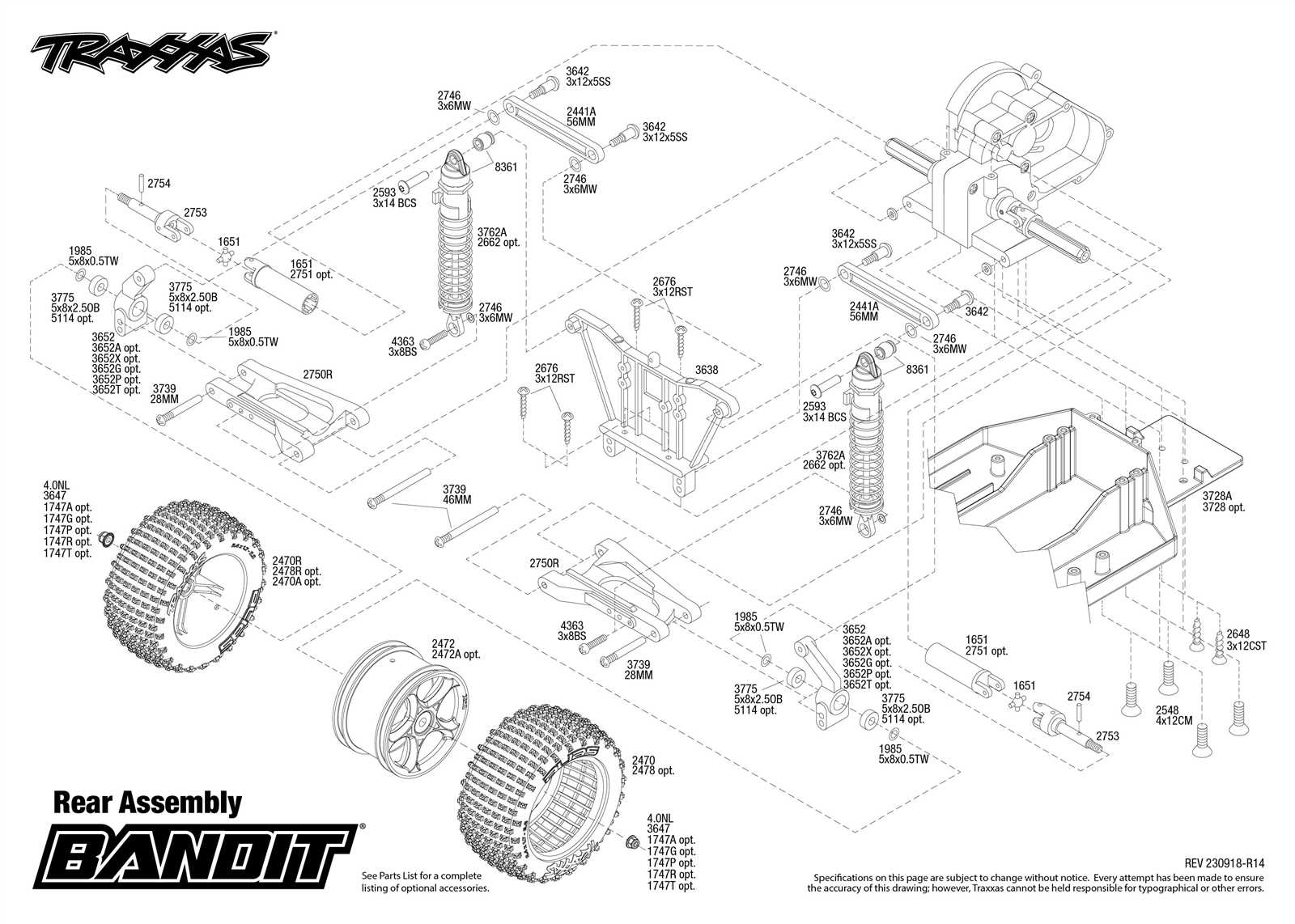 traxxas raptor parts diagram