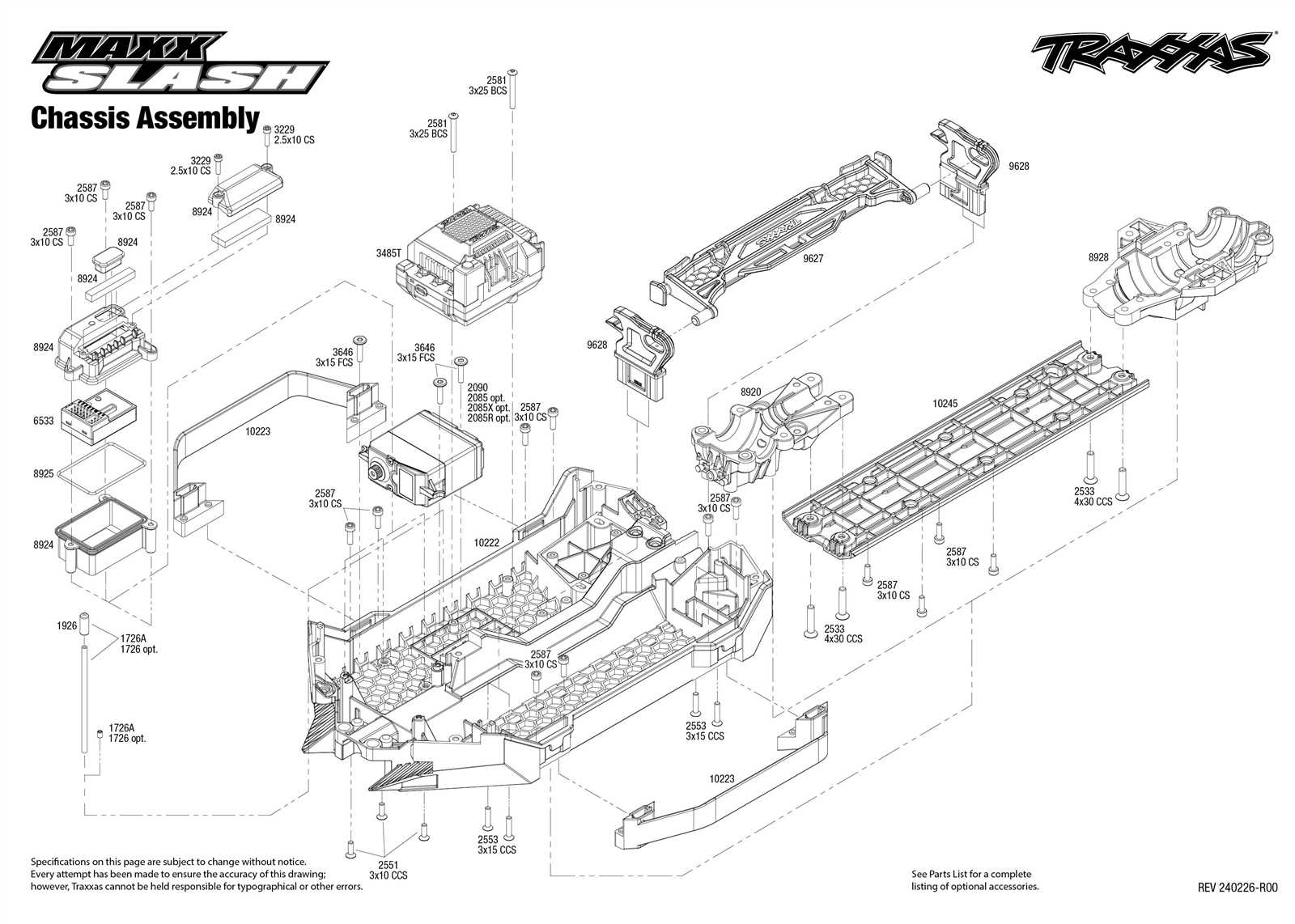 traxxas revo 2.5 parts diagram