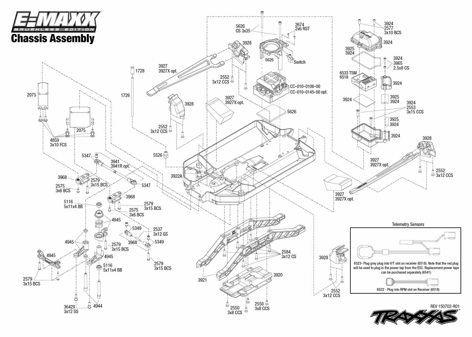 traxxas x maxx 8s parts diagram