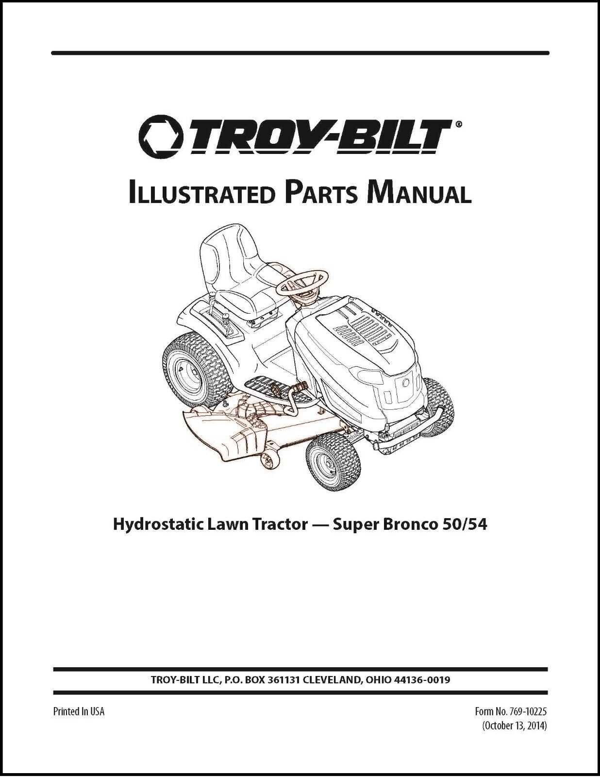 troy bilt mower parts diagrams