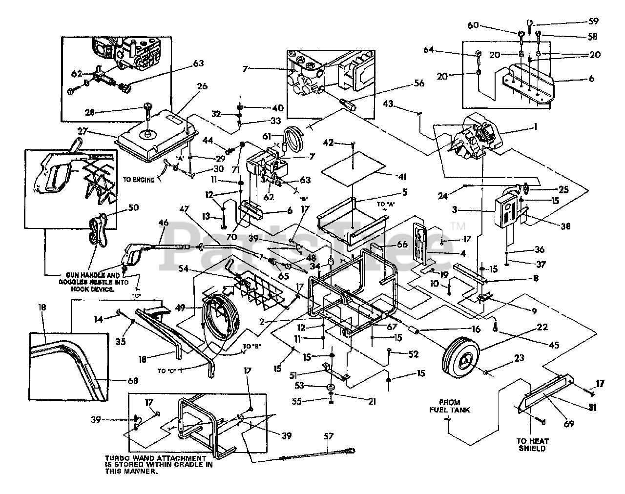 troy bilt power washer parts diagram