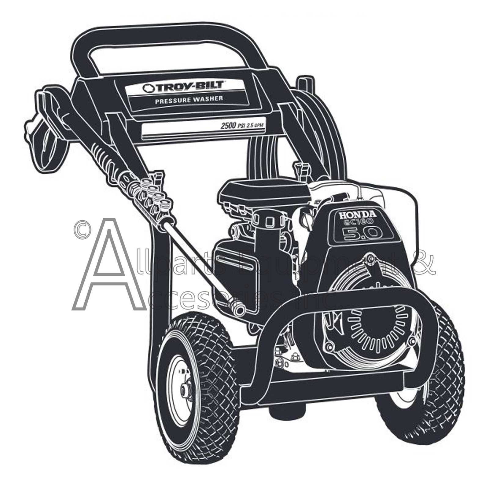 troy bilt power washer parts diagram