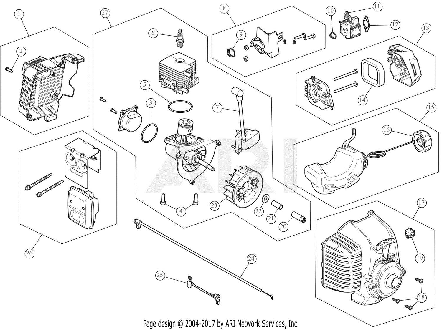 troy bilt string trimmer parts diagram