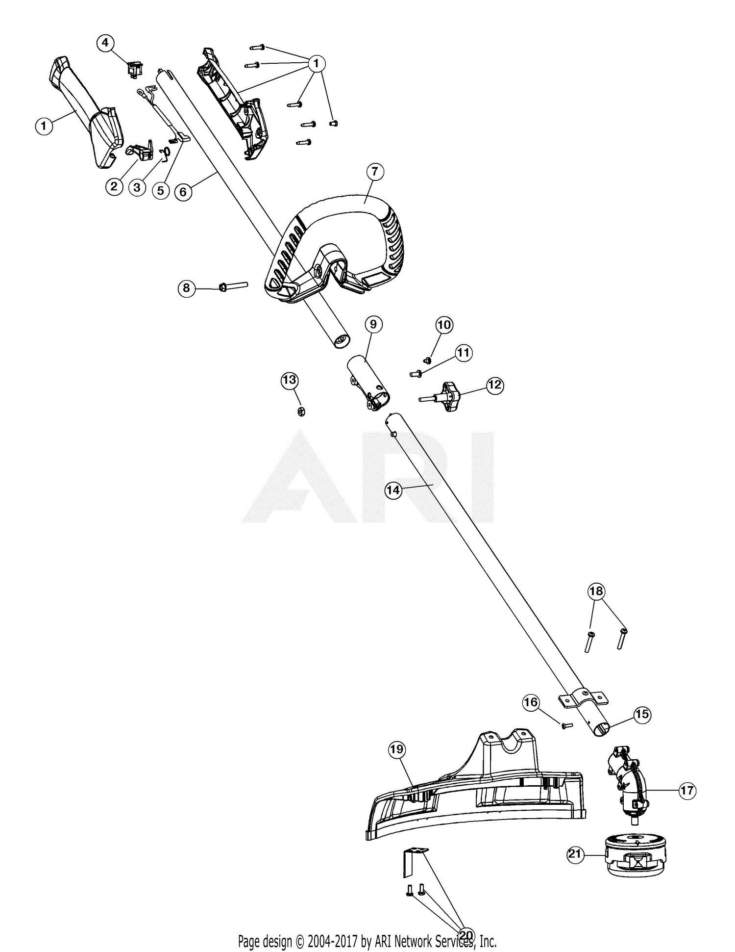 troy bilt tb525cs parts diagram