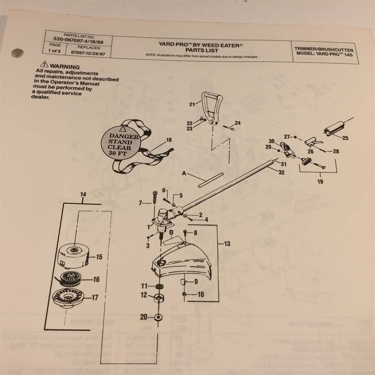 troy bilt trimmer parts diagram