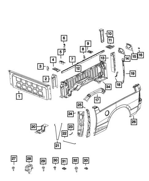 truck bed parts diagram