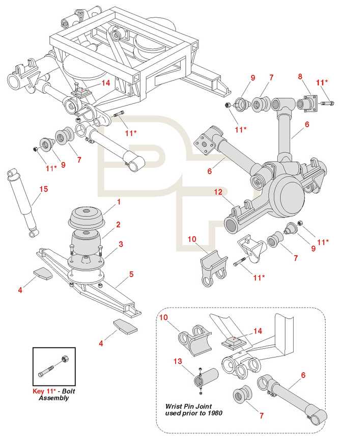 truck rear suspension parts diagram