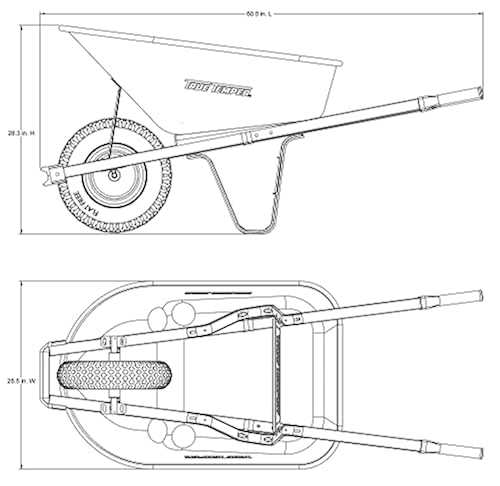 true temper wheelbarrow parts diagram