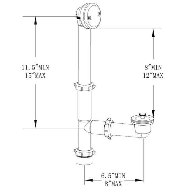 tub drain parts diagram