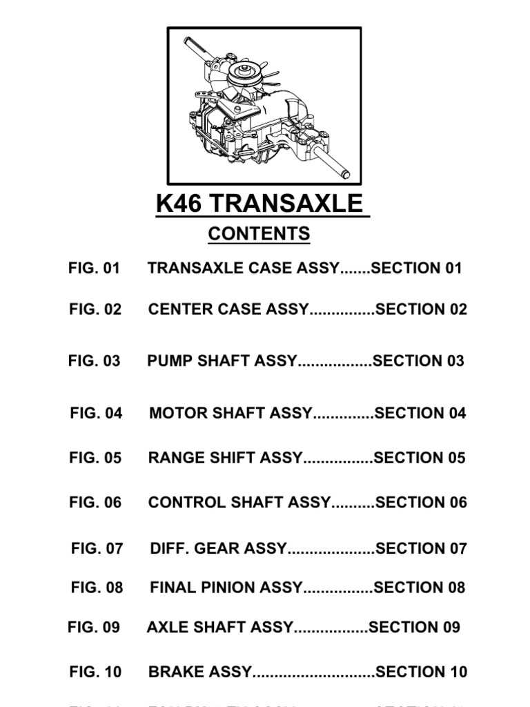 tuff torq k46 parts diagram