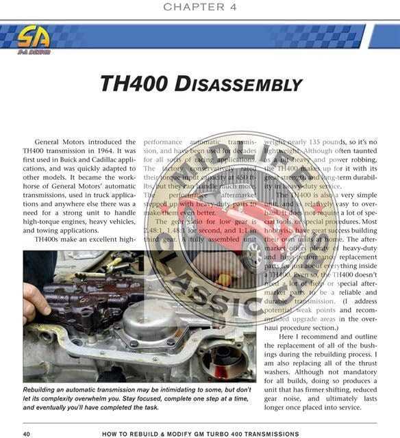 turbo 400 transmission parts diagram