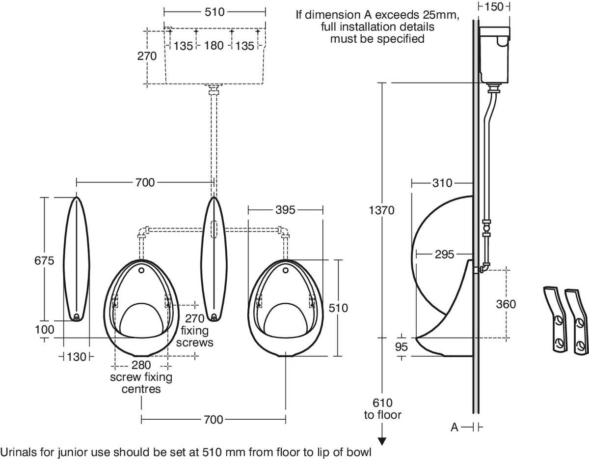 urinal parts diagram