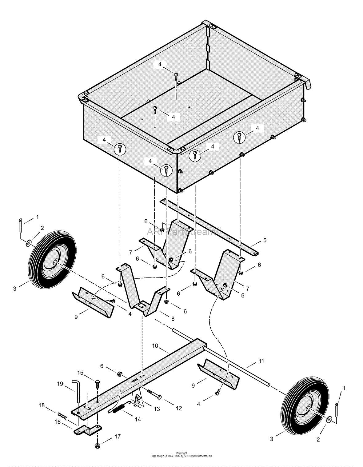 utility trailer parts diagram