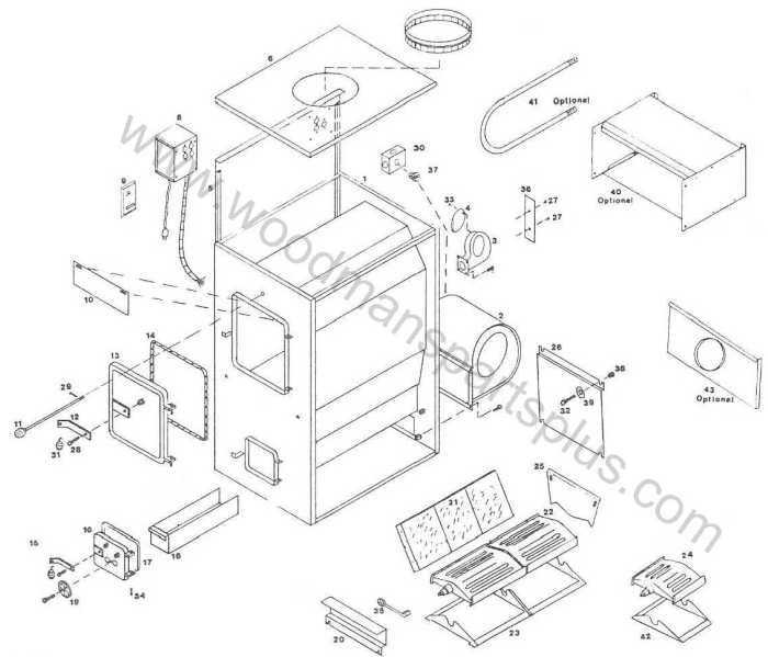 vermont castings wood stove parts diagram