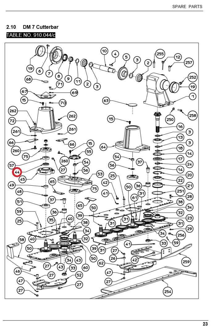 vicon disc mower parts diagram