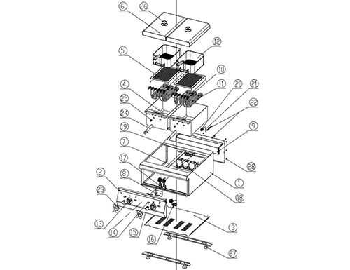 viking professional range parts diagram